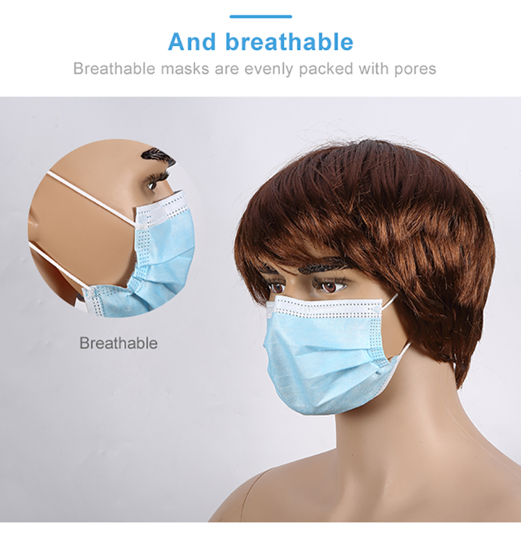 Hot Sell Surgery Mask None Wave Disposable Mask 3 Ply Surgical Face Mask With Earloop