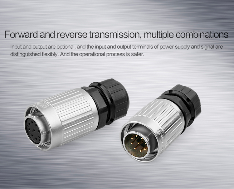 5 Pin Connector Male Female Panel Mount, CNLINKO YW-20 5 Pin Industrial Power Plug to Socket Metal Connector