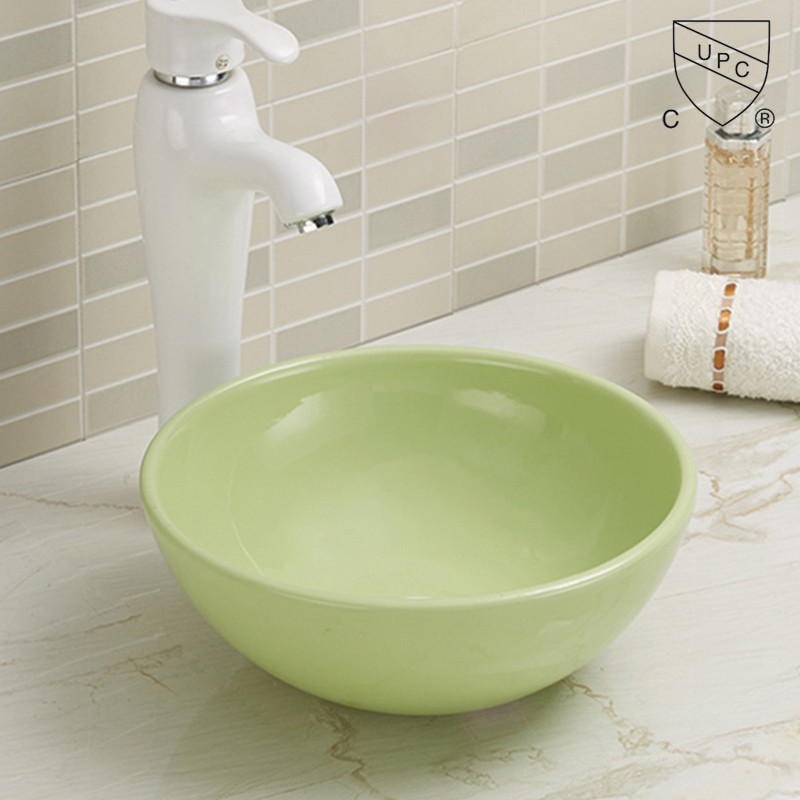 Painted Matt Color Vanity Bathroom Top Mount Basin Laboratory Round Ceramic Sink