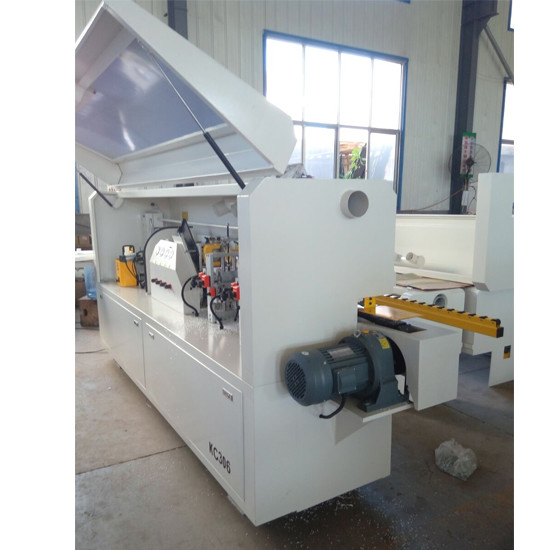Full automatic PVC edge banding machine KC307D with gluing end cutting rough fine trimming scraping buffing functions