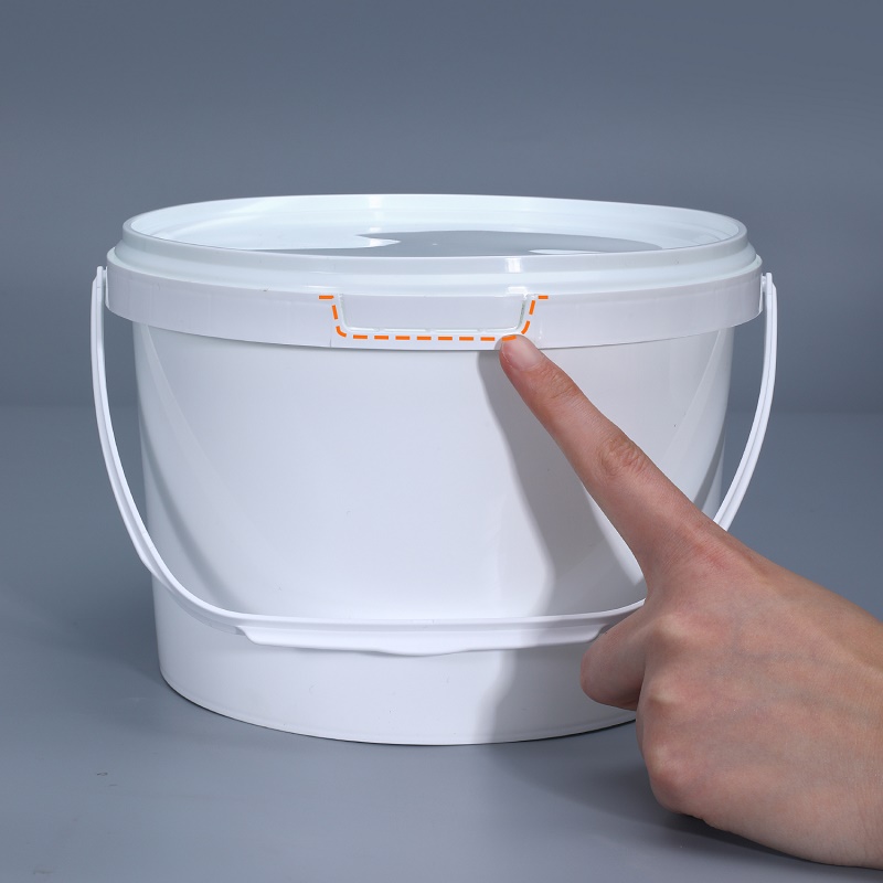 Logo Printing Food Grade White Plastic Buckets and Customizable
