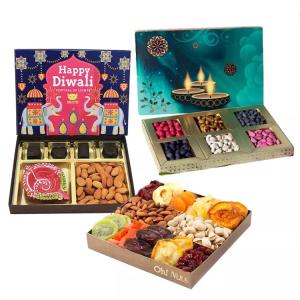 China Printed Decorative Wedding Gift Packing Boxes Diwali Dry Fruit Packing Box Empty wholesale