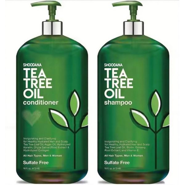 Natural Tea Tree Oil Hair Care Products Organic Shampoo and Conditioner Nourishing Hair Grow Shampoo for Men and Women
