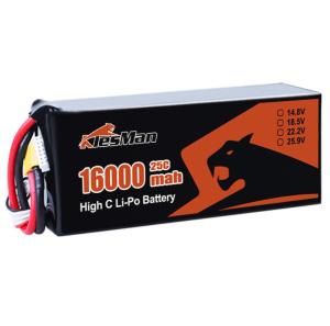 China High Capacity 16000 MAh Lipo Battery XT60 6S 23.4V 25C for FPV Drone wholesale