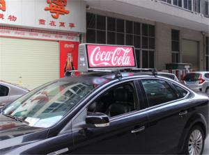 China Waterproof Taxi Roof Sign 12V P4 Taxi Top Led Display on sale