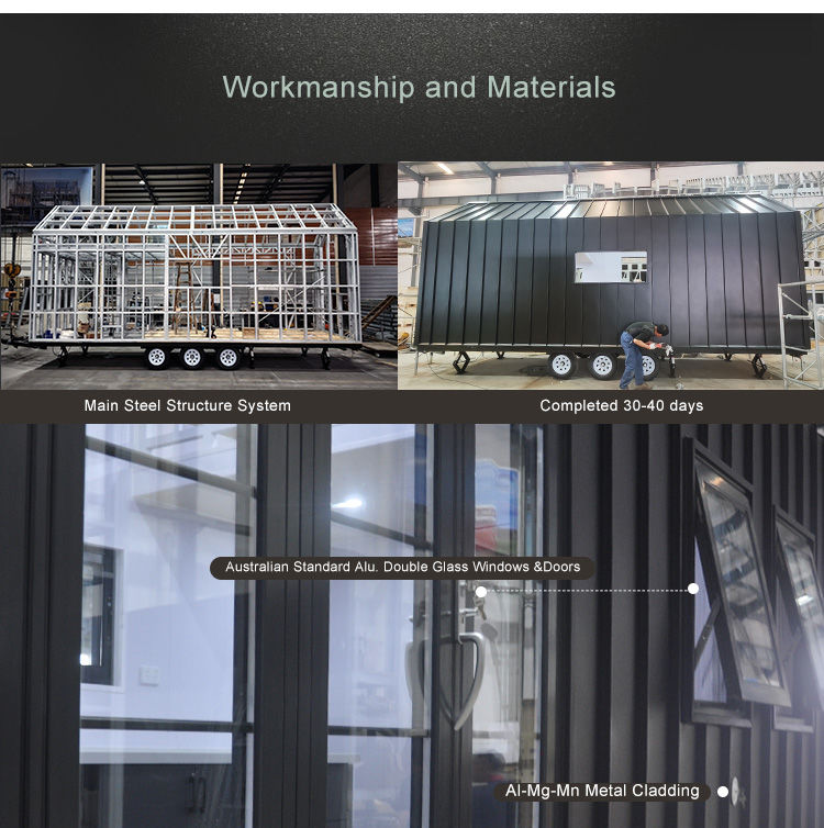 Australia Standard Cheap Small Tiny House Ready To Ship Prefabricated Mobile Trailer Home For Sale
