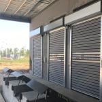 Grey White 304 Stainless Steel Frame Industrial Security Door Outside