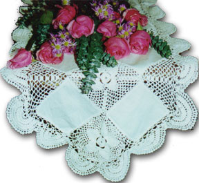 christmas tablecloths cotton and linen, Tablemat, Corcheted Lace Table linen, Tablecloth