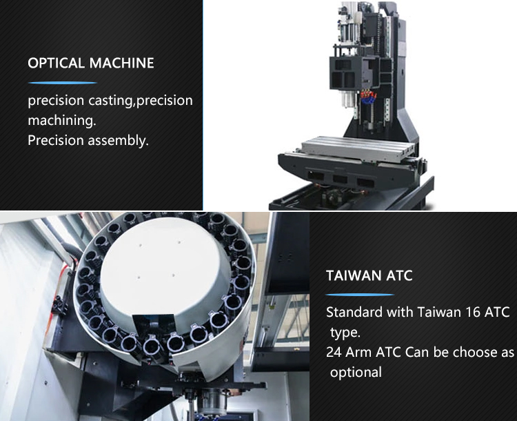 VMC855 High Speed 5axis CNC Milling Machine with 24 ATC Max Table Load of 600kg