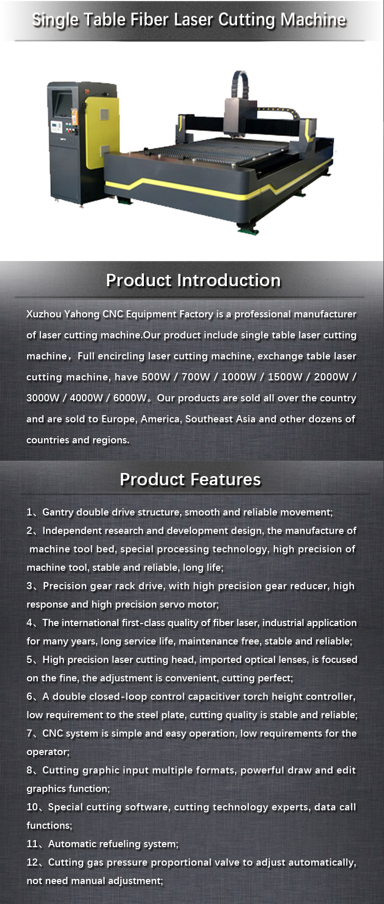 Professional CNC Fiber Laser Cutter Metal Applicable Material Long Service Life