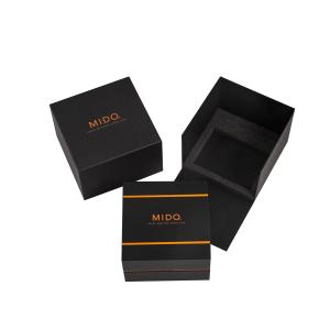 China Leatherette Paper Watch Boxes Single Watch Box With Foam Insert wholesale