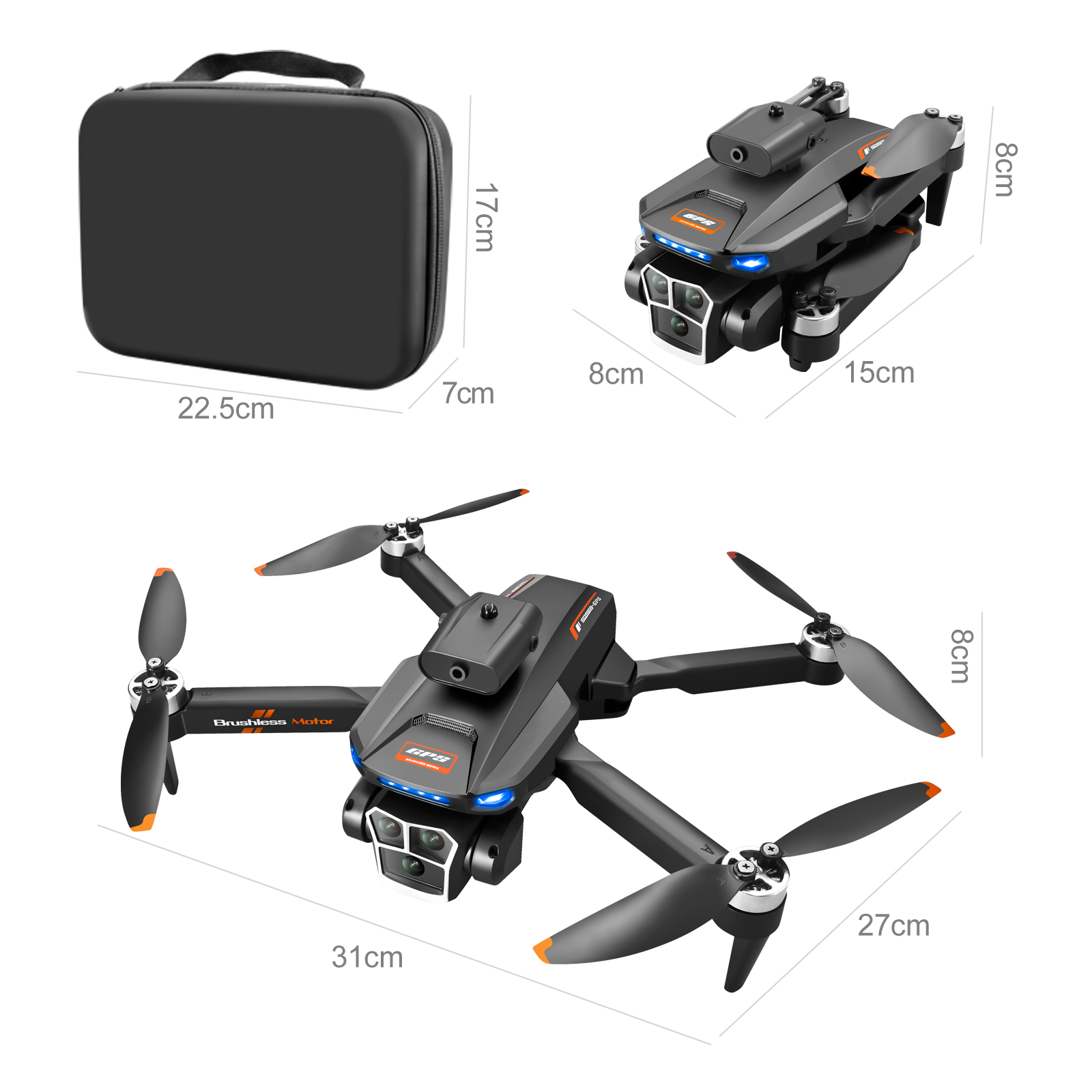 Maximum Flight Time S158 Mini Drone Foldable Quadcopter RC Dron with Obstacle Avoidance and Optical Flow Positioning