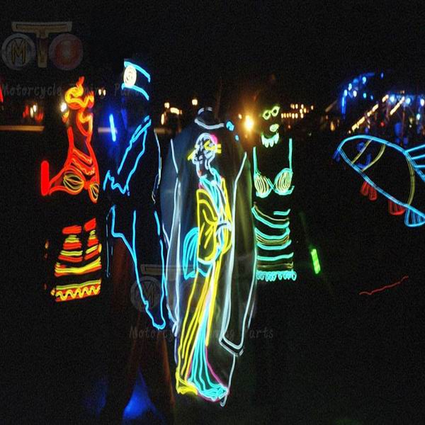 colorful flexible electroluminescent el wire with 1.4mm, 2.3mm,3.2mm,4.0mm,5.0mm sizes