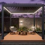 Electric And Manual Lightweight Durbale Aluminum Pergola For Outdoor Leisure