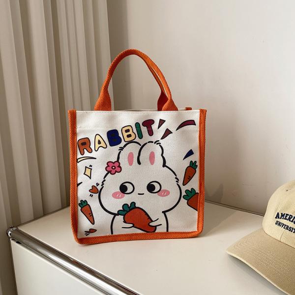 Winnie The Pooh Rubber Stamp Shopping Bag Kiki Titi Cartoon Shoulder Canvas