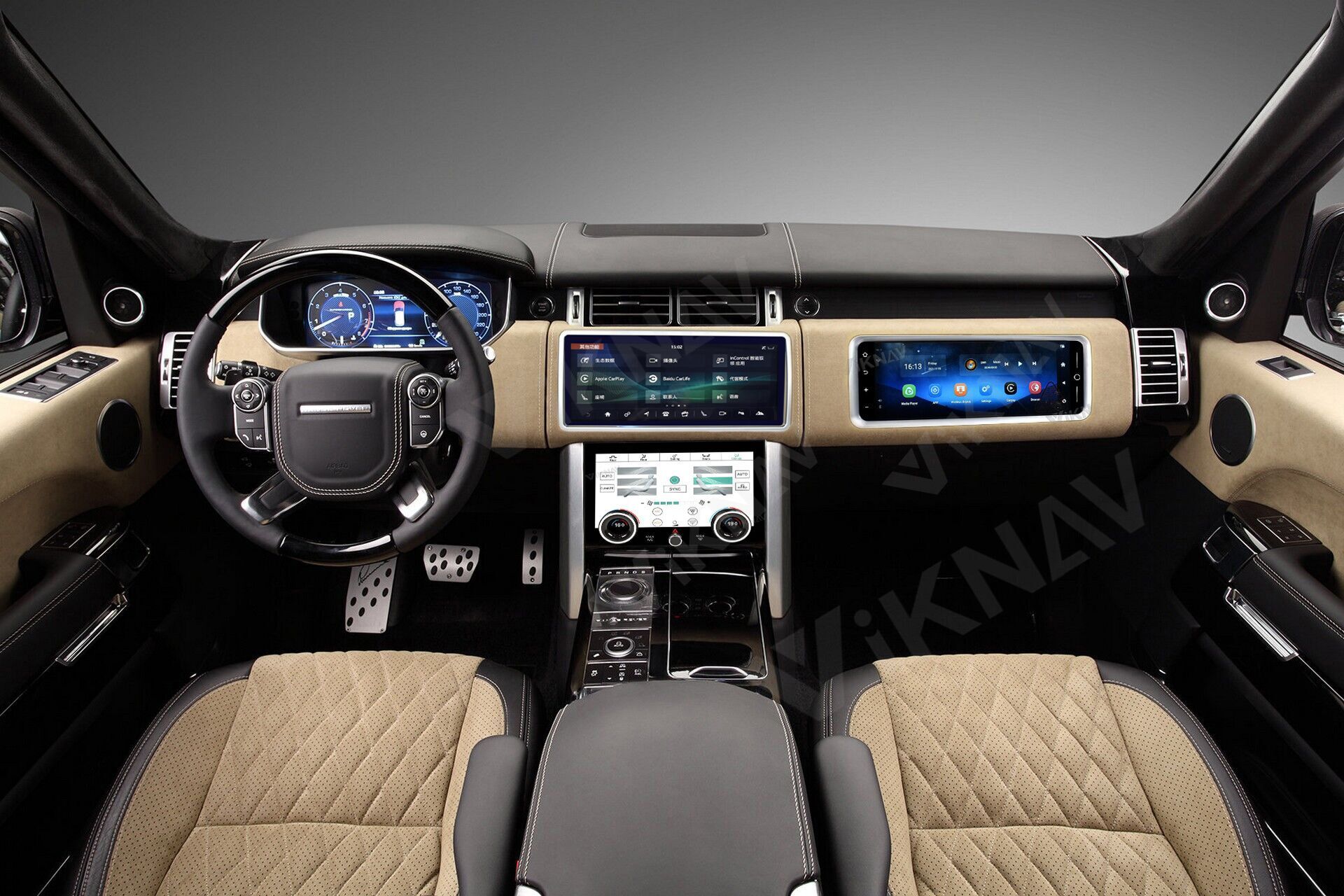 Viknav Car Radio For Range Rover Vogue L405 (2013-2020) 12.3 inch With AC Touching Screen Multimedia Player Navigation