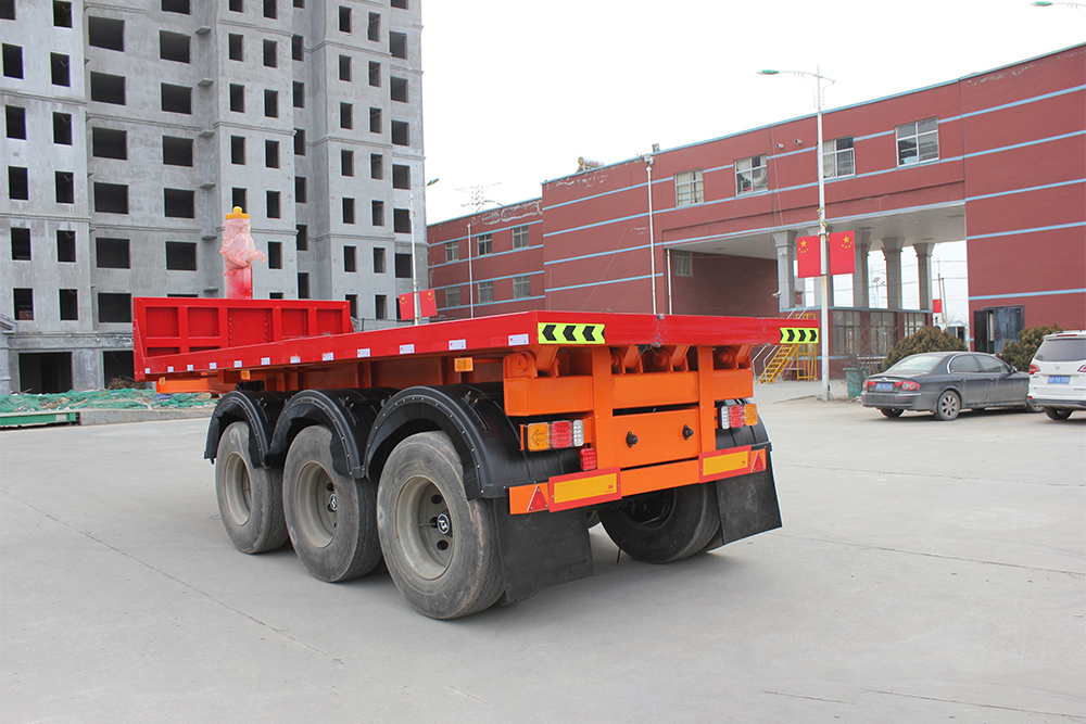 20ft Container Skeleton Dumping Semi Trailer 7700*2500*3070 mm Mechanical Suspension