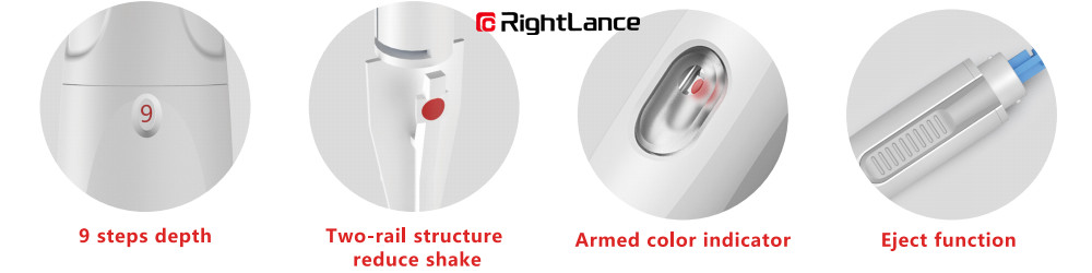 Repeated Use Pen Blood Lancet Stainless Steel Glucometer Needle Pen For Blood Collection