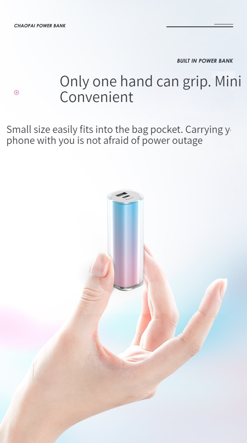 Universal 2.1A Power Charge Portable Power Bank for Phone Gift 5000mAh NO Private Mold