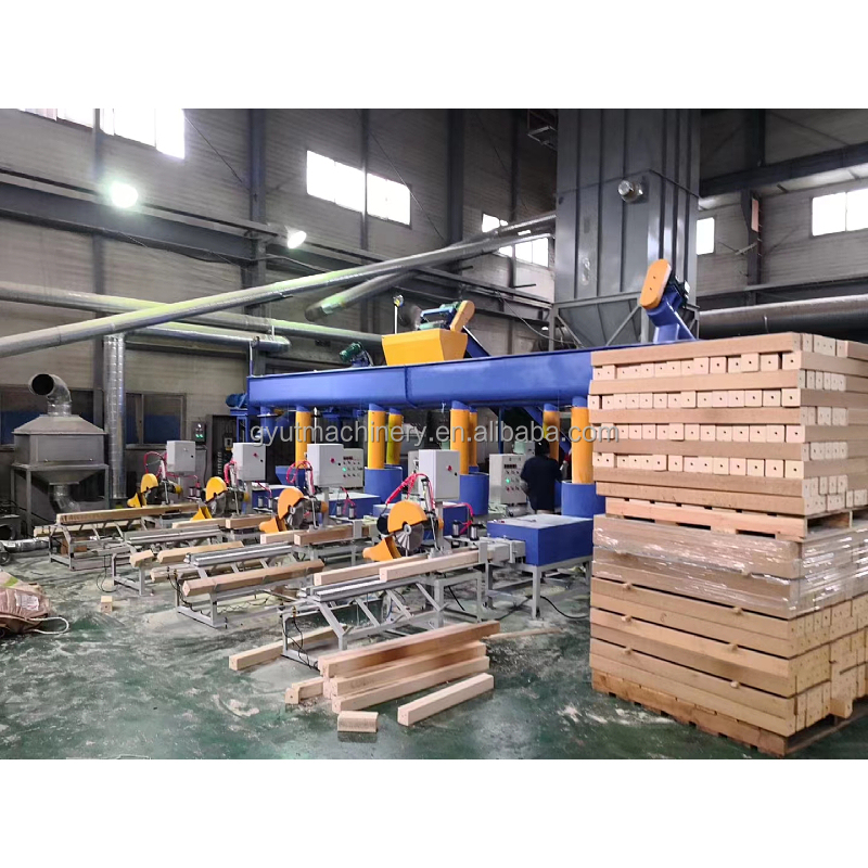 Waste Sawdust Recycling Wood Feet Block Hot Press Machine with 550-700 kg/m3 Pressure