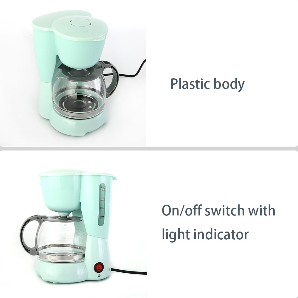 Portable Small 120V Electric Drip Coffee Maker Machine 5 Cup 650w