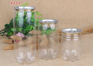 China 345ml Airtight Food Grade PET Beverage Cans Transparent Plastic Canisters wholesale
