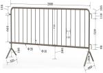 Hot sale road safety metal pedestrian used crowd control barrier