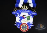 Durable Custom Insert Medals , Crown Awards Medals Antique Silver Plating
