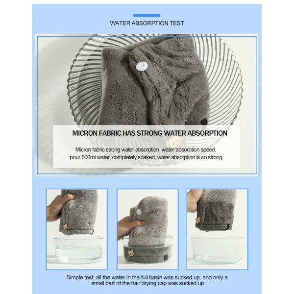 Square Magic Super Absorbent Microfiber Hair Towel Wrap for Women Quick Dry Turban Wraps Hair Drying Towel