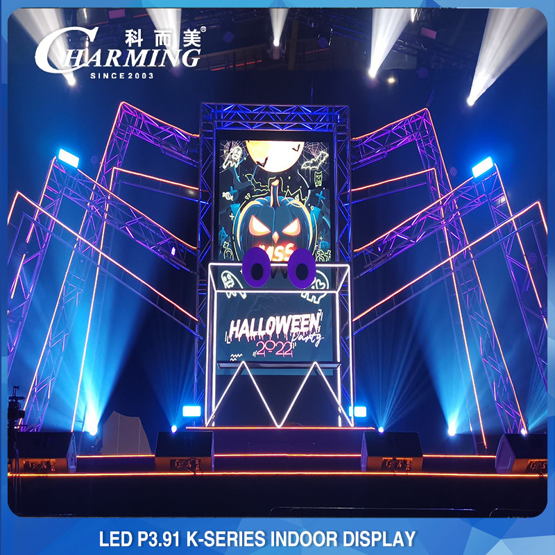 Indoor Full Color LED Video Wall Display , Video P3.91 Rental Display
