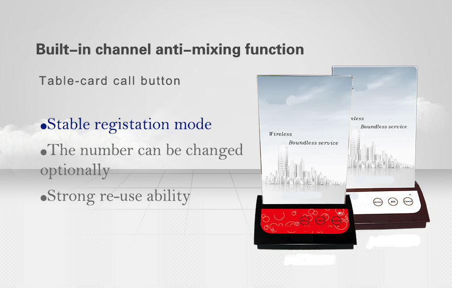 Restaurant display for wireless Table Service calling system