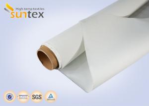 China Smoke And Fire Curtain Fabrics White Silicone Fiberglass Fabrics wholesale