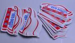 Customized waterproof promotional die cut white PVC vinyl stickers full color