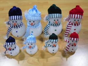 China Multi Color EVA LED Flashing Snowman Toy For Christmas Indoor Outdoor Decoration wholesale