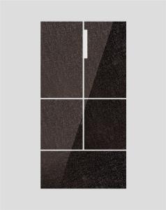 China 3.2mm thick Black Color Fully Tempered Glass Refrigerator Door Panel wholesale
