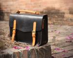 LH-62-2 Black Ladies Leather Bags Cambridge Style Leather Women Handbags