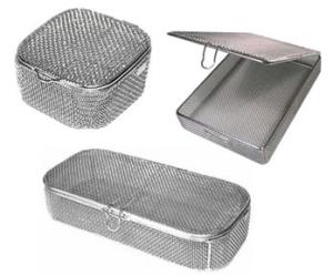 China Fine Mesh Surgical Instrument Sterilization Containers Medical Basket / Tray wholesale