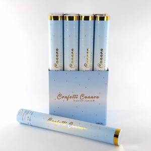 China Gender Revel Party Shining Paper Popper Confetti Cannon Hot Foil Stamping Label wholesale
