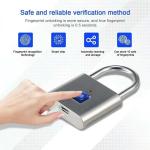 OEM ODM Biometric Smart Fingerprint Padlock Outdoor For Bag /D Luggage