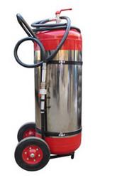 China Carbon Steel Wheeled Fire Extinguisher , 50KG Trolley Mounted Fire Extinguisher wholesale