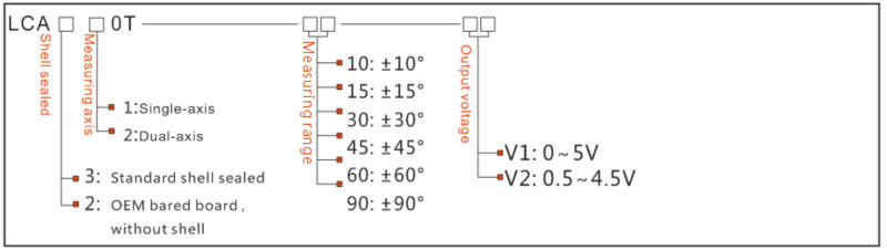 LCA310T Single Axis Cheap Inclinometer Analog Level Transmitter