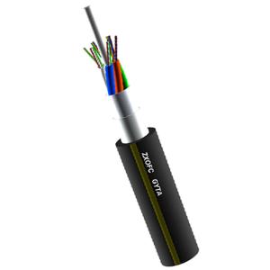 China Aluminum armored pipe Direct Burier SM/MM 12/24/48/96/144/288 core GYTA Fiber Optical Cable wholesale