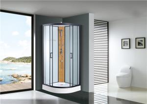 China Circle Quadrant Shower Cabin with white acrylic tray and roof wholesale