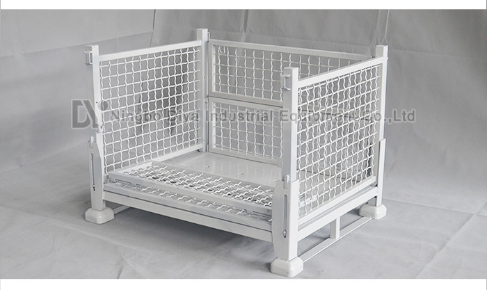 ESD Protection Stacking Rack System , Industrial Steel Folding Turnover Pallet Box