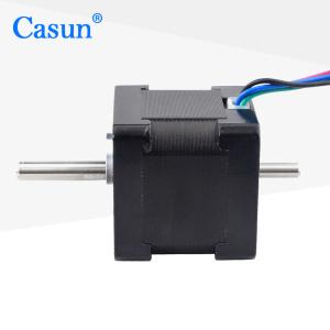China Dual Shaft Nema 14 Stepper Motor 4 Leads 34mm 1.8deg 18Ncm 25.56oz.in 0.8A Step Motor wholesale