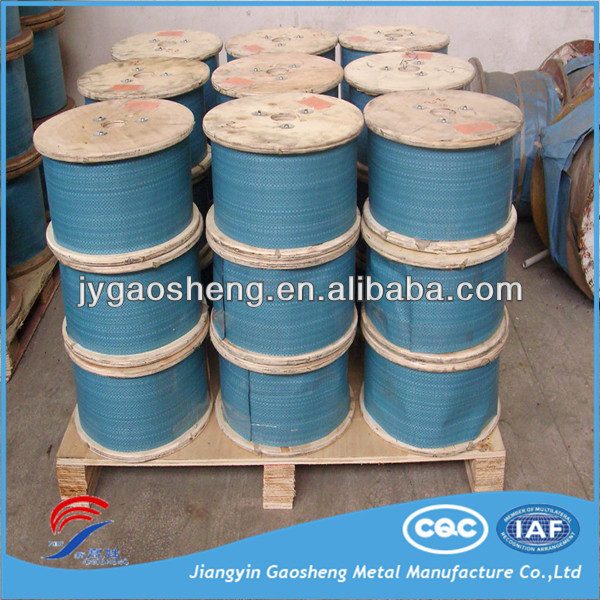 6x7+FC 3/16'' Galvanized Steel Wire Cable Rope High Carbon Steel 1mm-5mm Wire Gauge