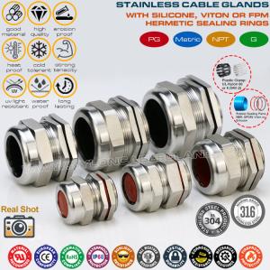 China IP68 Watertight Cable Gland BSP1/2&quot; (Ø 10-14mm) Stainless Steel AISI 304, AISI 316 or AISI 316L for Electrical Box wholesale