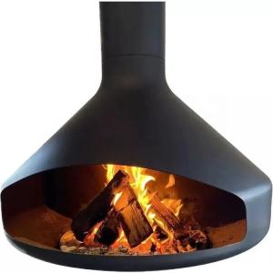 China Modern Design Villa Hotel Suspended Wood Burning Fireplace Ceiling Mounted wholesale