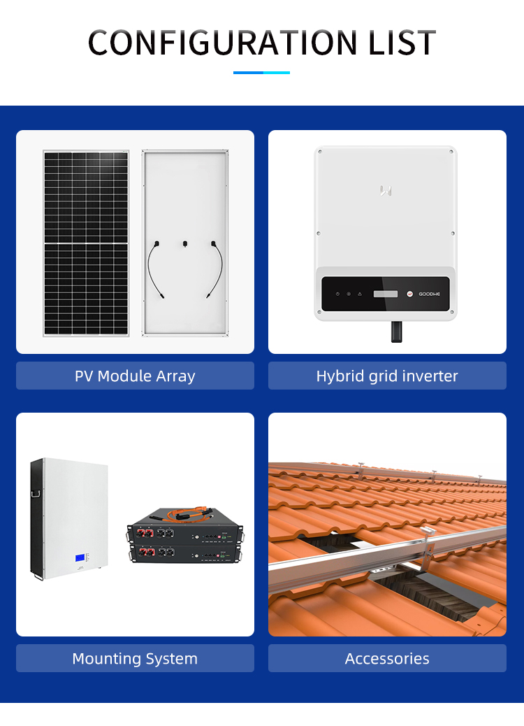 Hybrid solar system 16kw 20kw complete with Hybrid solar inverter