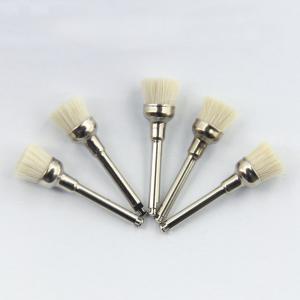 China Hygiene Goat Hair Dental Prophy Brush White Color Soft Cup Shape For Polishing Teeth wholesale